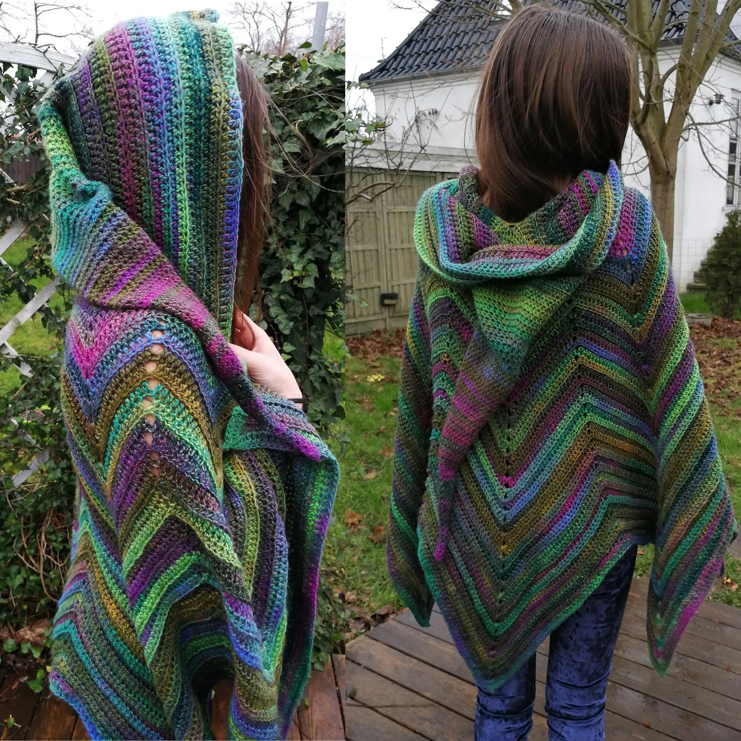 🌿 Pixie Hooded Cape – Easy Crochet