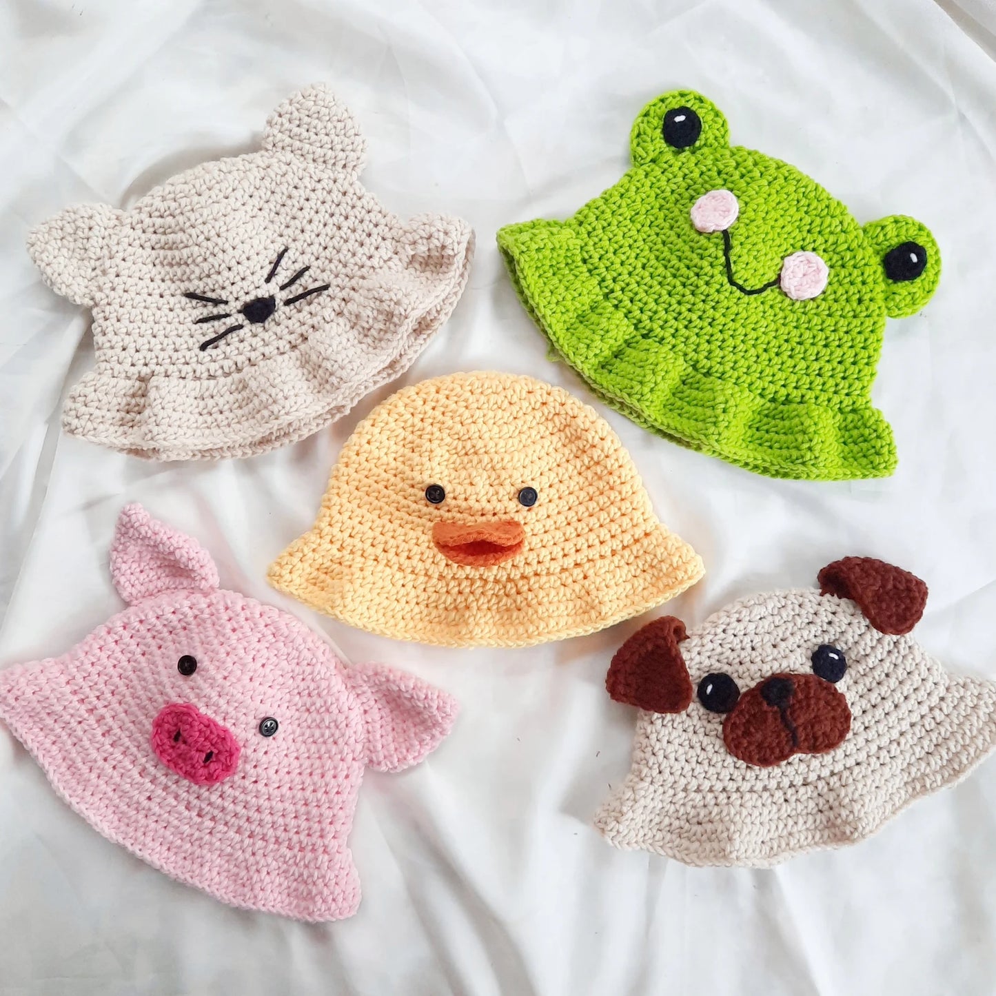 π§’ Animal Bucket Hats β 5 Cute Crochet Patterns πΈπ±π·π¦πΆ