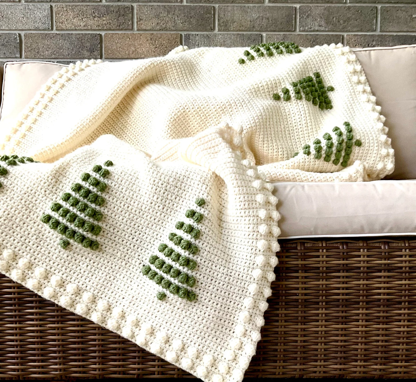 π Pine Tree Crochet Blanket β Cozy Winter Throw Pattern