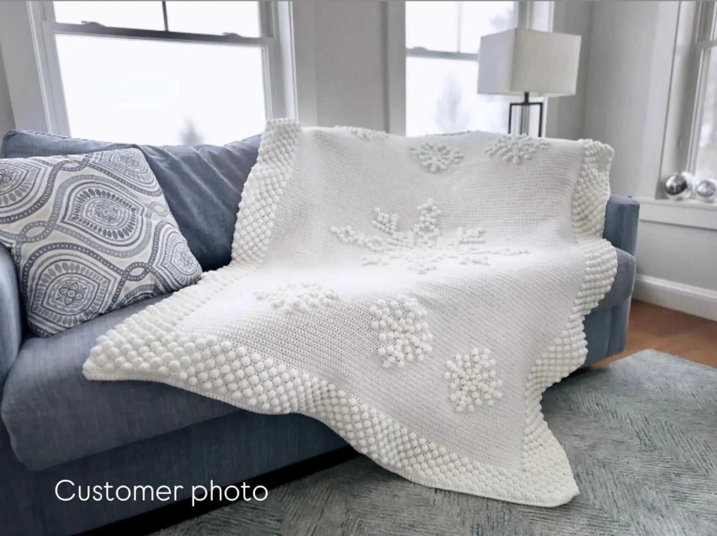 ❄️ Snowflake Crochet Blanket (PDF)