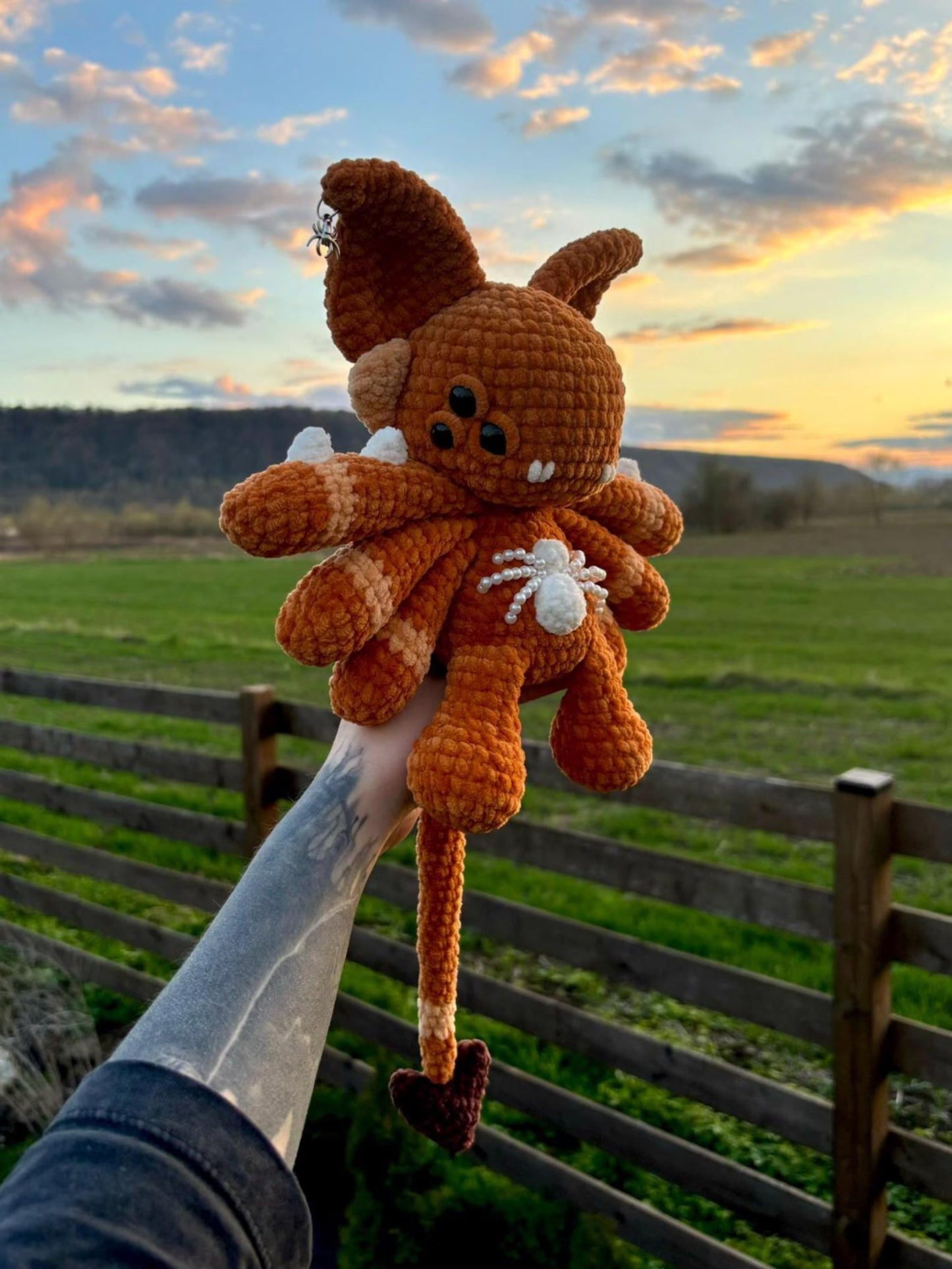 🕷️ Little Web Monster – Amigurumi Crochet Pattern 🧶
