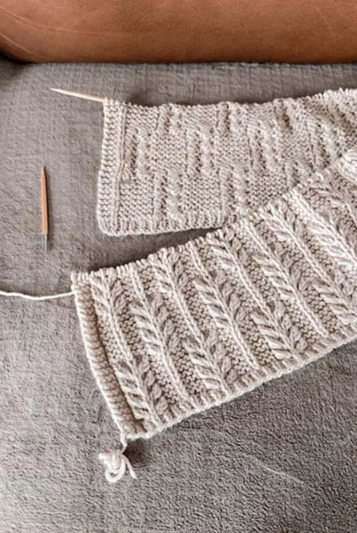 Golden Fields Textured Knit Blanket PDF