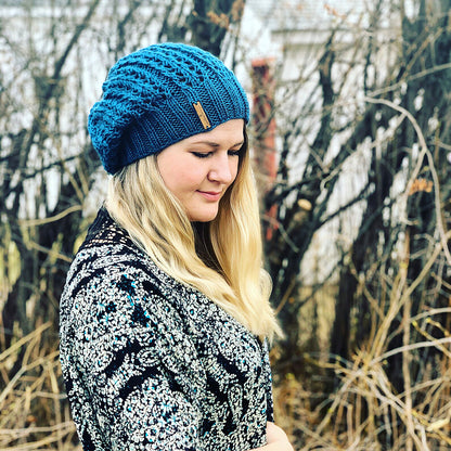 Plum Creek Lace Beanie Knitting Pattern PDF 🧶