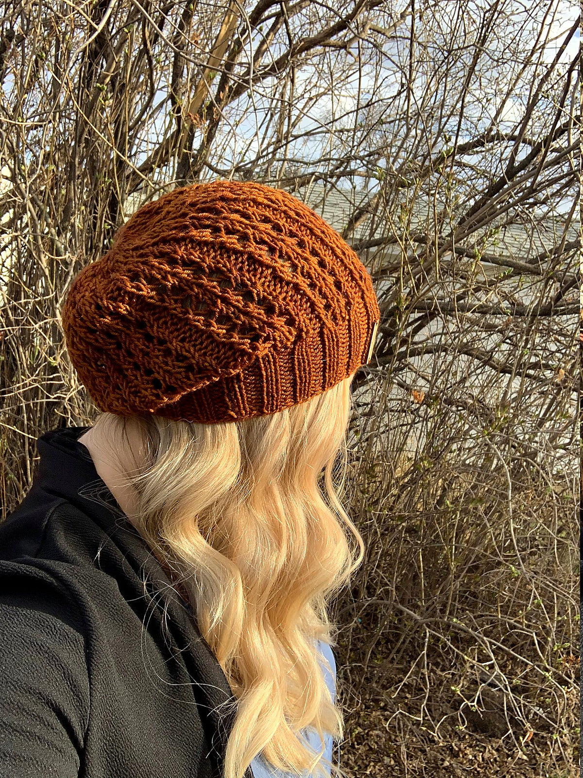 Plum Creek Lace Beanie Knitting Pattern PDF 🧶