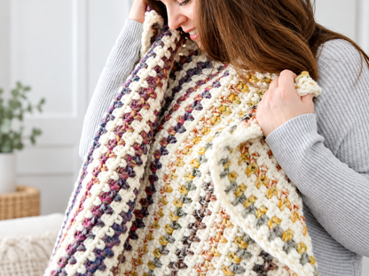 Modern Cozy Blanket Crochet Pattern | Baby & Adult PDF