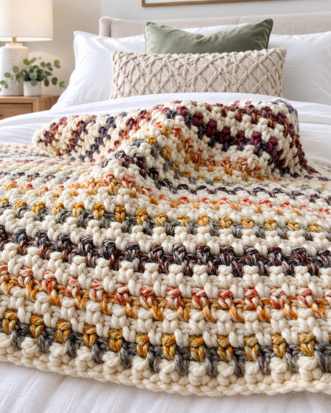 Modern Cozy Blanket Crochet Pattern | Baby & Adult PDF