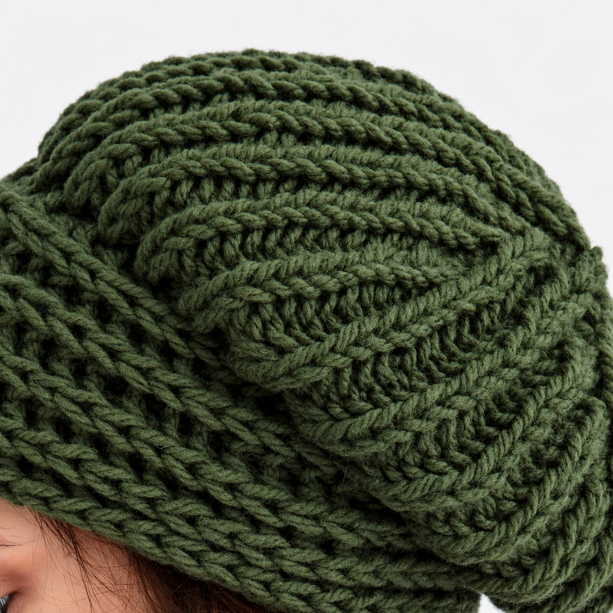 Chunky Fisherman-Stitch Beret Knitting Pattern (PDF)