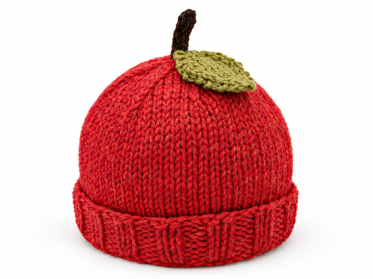 Fall Baby Beanie Knitting Patterns | Apple Pumpkin Acorn