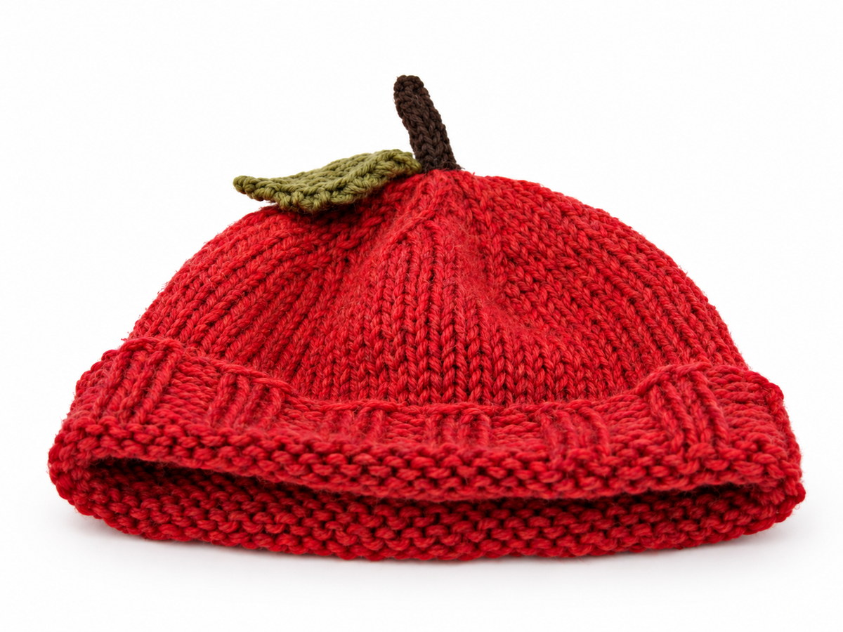 Fall Baby Beanie Knitting Patterns | Apple Pumpkin Acorn