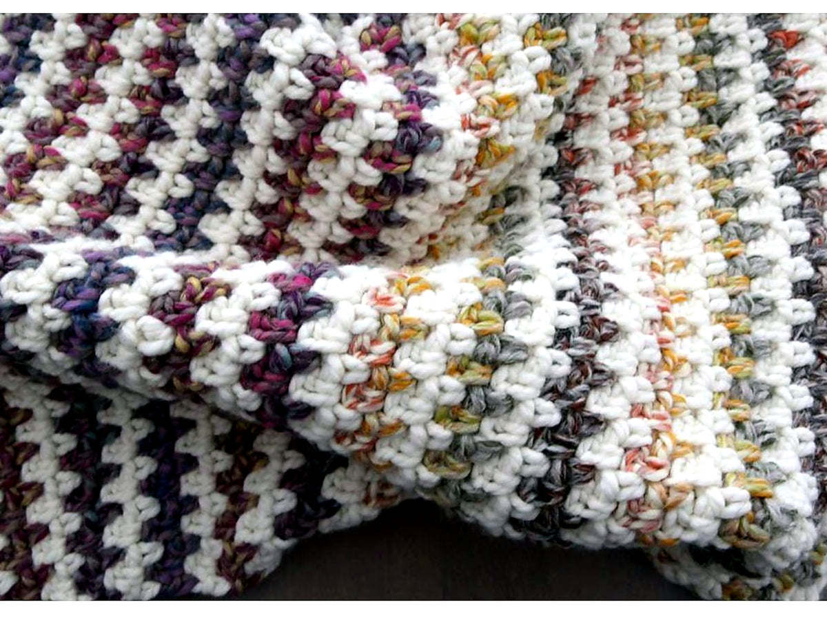 Modern Cozy Blanket Crochet Pattern | Baby & Adult PDF