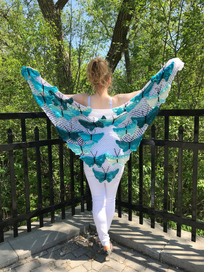 Butterfly Shawl – Elegant Knit & Crochet Pattern (PDF) 🦋🧶
