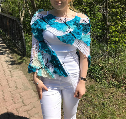 Butterfly Shawl – Elegant Knit & Crochet Pattern (PDF) 🦋🧶