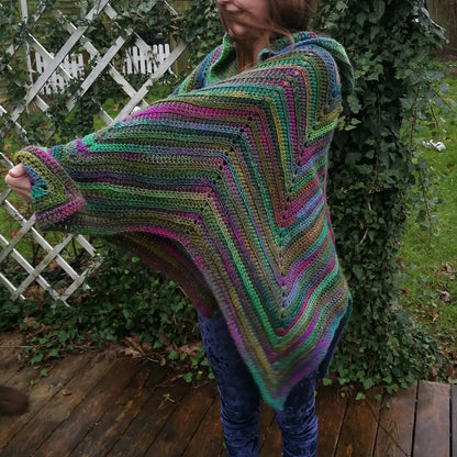 🌿 Pixie Hooded Cape – Easy Crochet