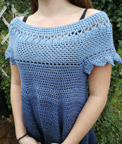 👗 Sofia Flare Dress – Crochet in One Piece!