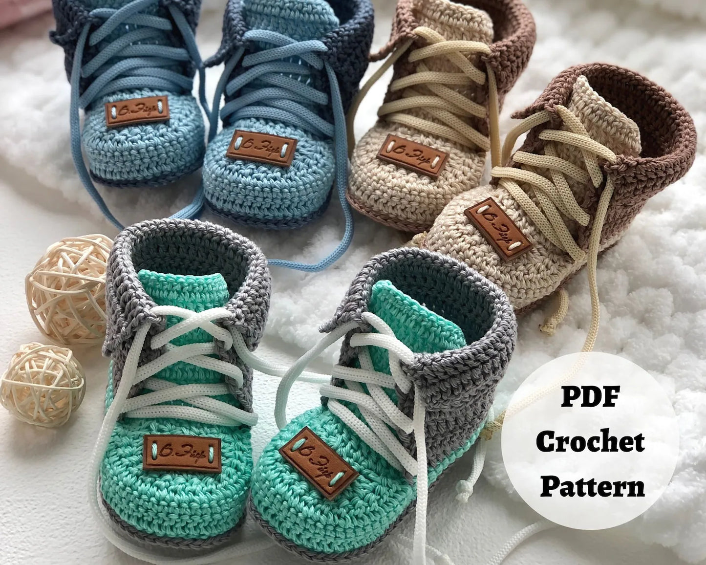 👣 Baby Booties Uni – Cute & Comfy (PDF)