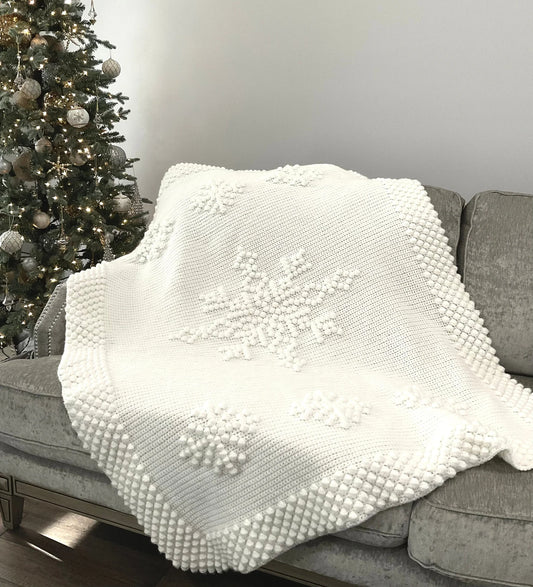 ❄️ Snowflake Crochet Blanket (PDF)
