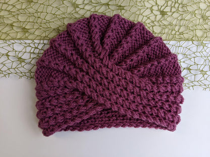 Knit Turban Hat Pattern PDF
