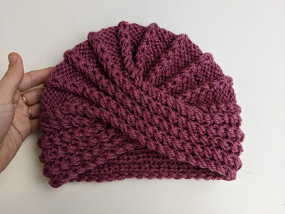 Knit Turban Hat Pattern PDF