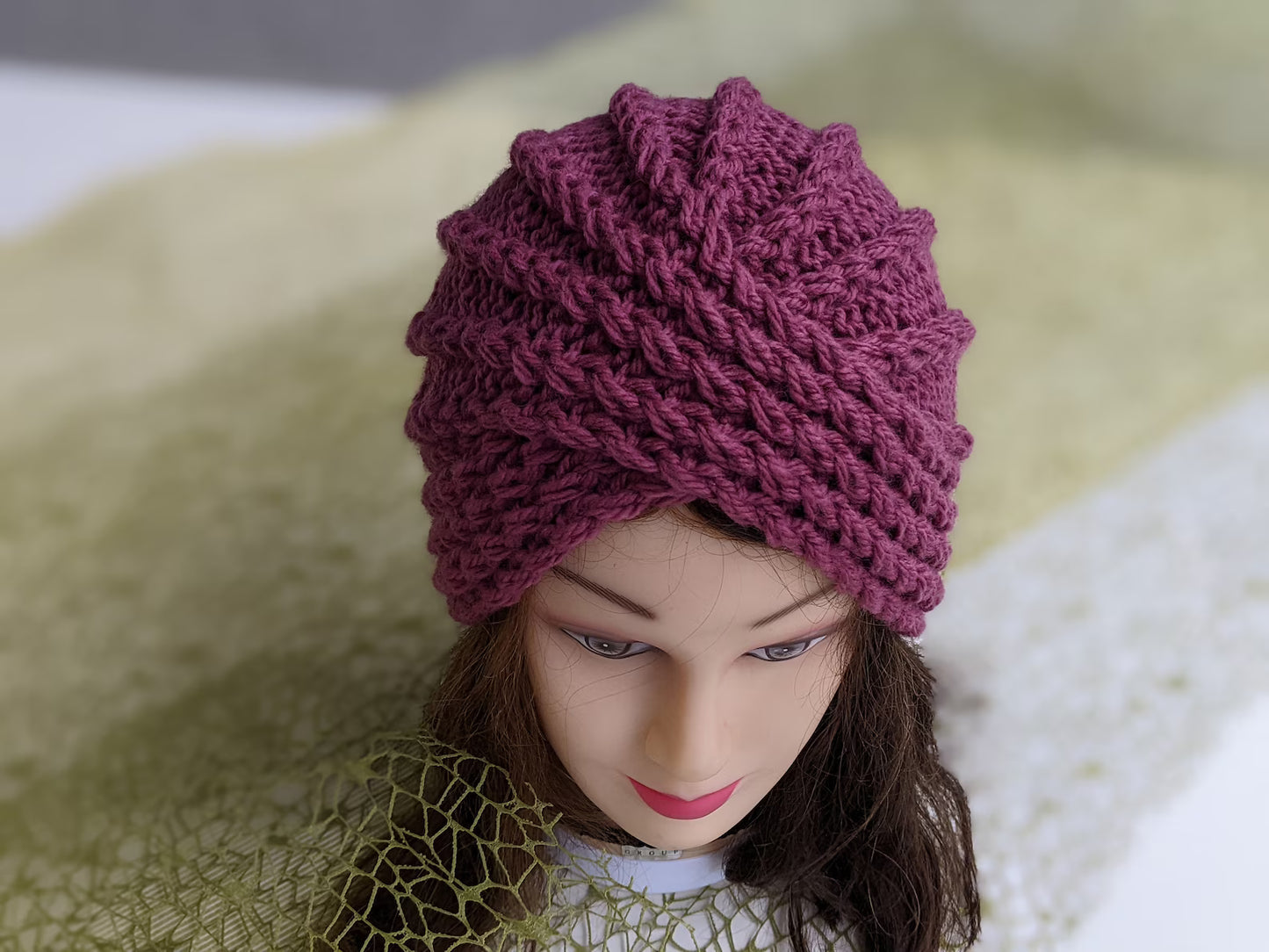 Knit Turban Hat Pattern PDF