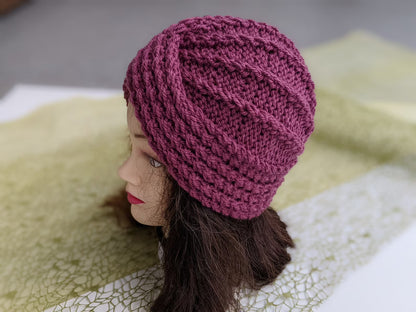 Knit Turban Hat Pattern PDF