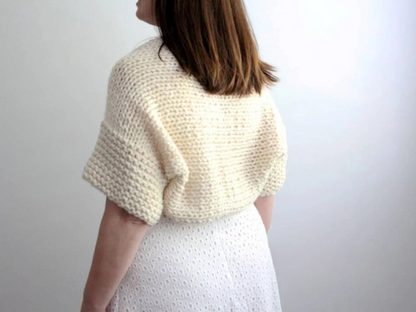 Linanna Chunky Knit Bolero Cardigan Pattern