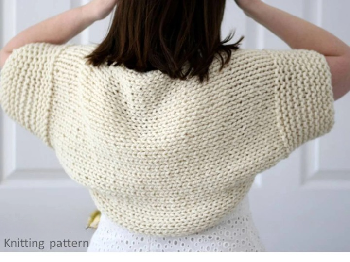 Linanna Chunky Knit Bolero Cardigan Pattern