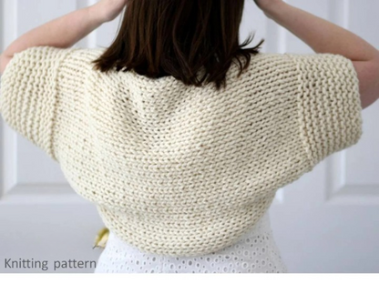 Linanna Chunky Knit Bolero Cardigan Pattern