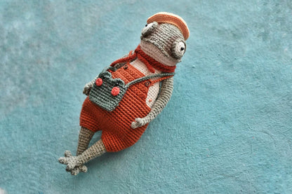 🐸 Cute Frog Amigurumi Crochet Pattern – Vintage Plush Doll