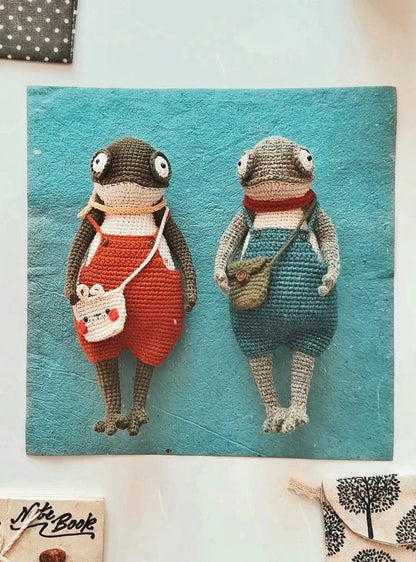 🐸 Cute Frog Amigurumi Crochet Pattern – Vintage Plush Doll