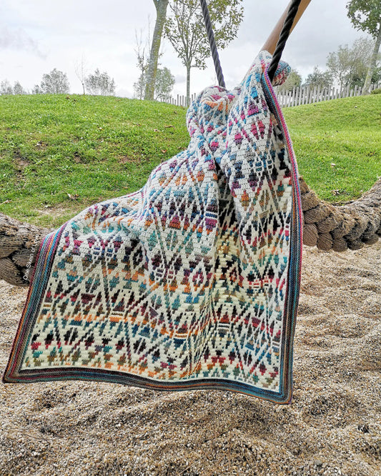 🧶Tribalista Mosaic Blanket Pattern (PDF)