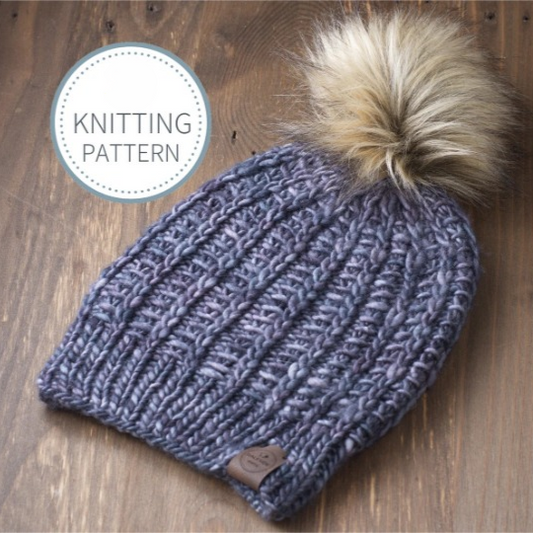 ✨ Easy Ribbed Knit Hat Pattern – Cozy Beginner-Friendly Beanie (Multiple Sizes!) 🧶
