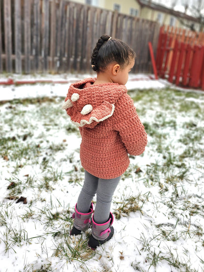Kids’ Triceratops Crochet Sweater Pattern PDF (Ages 2–16)