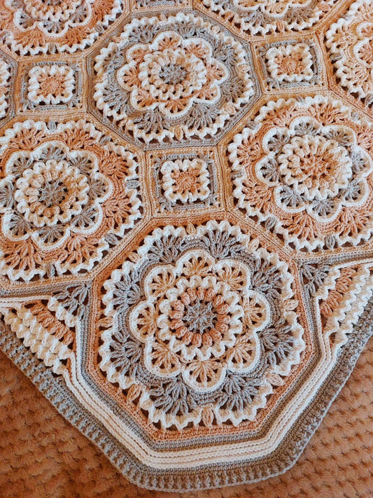 🌸 BAROKIA Crochet Blanket – Octagon & Square PDF Pattern