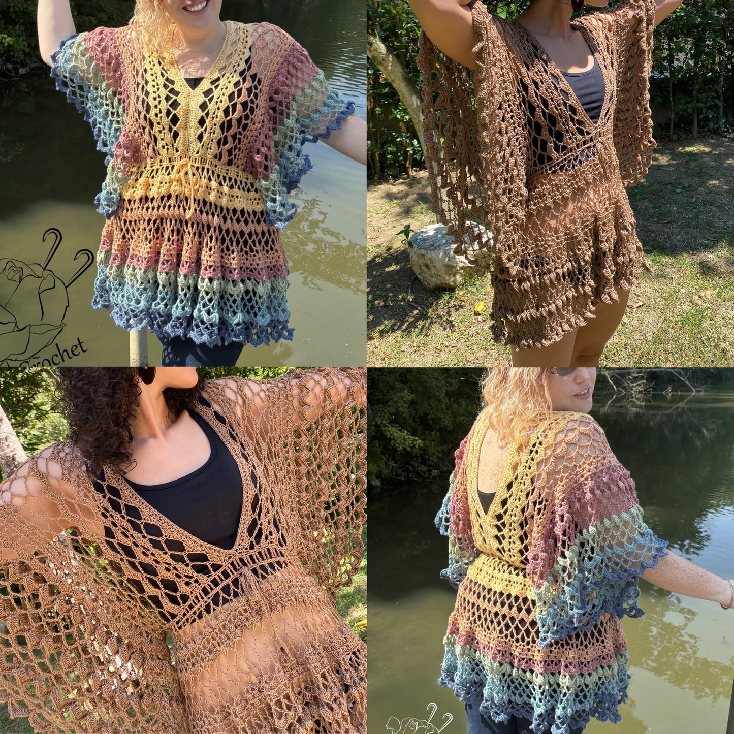 ☀️ Boho Summer Cover-Up Crochet Pattern (PDF)