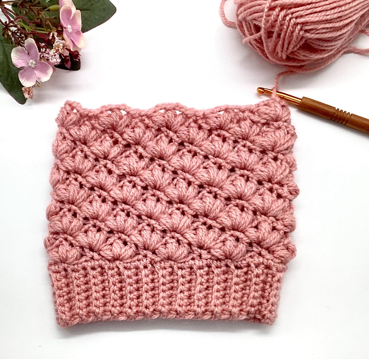 🌸 Blossom Beanie Crochet Pattern PDF