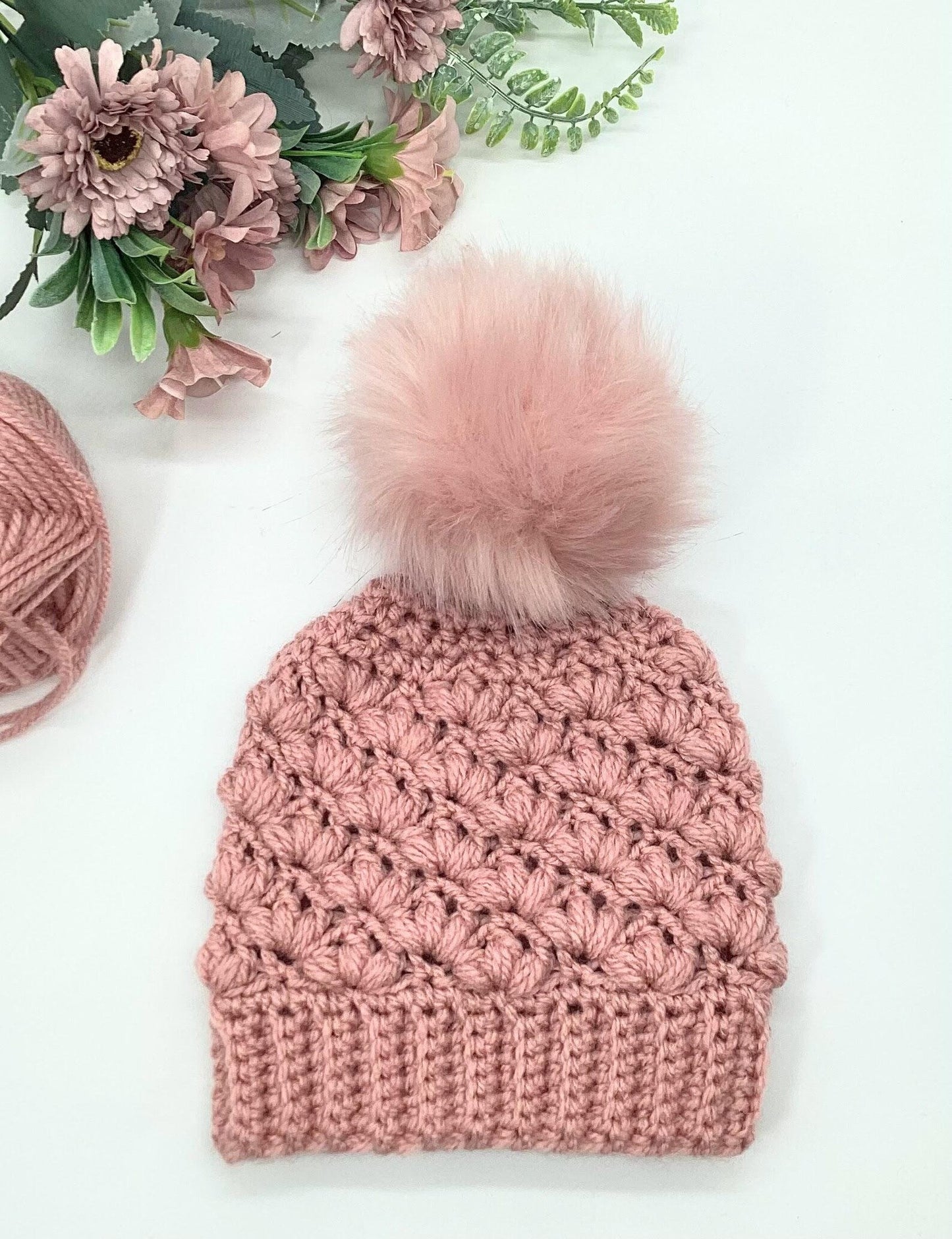 🌸 Blossom Beanie Crochet Pattern PDF