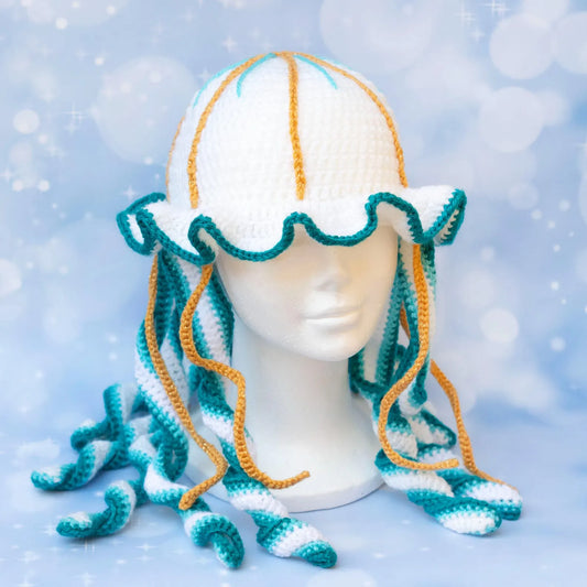 🪼 Jellyfish Hat Crochet Pattern – Fun & Whimsical! 🎉🧶