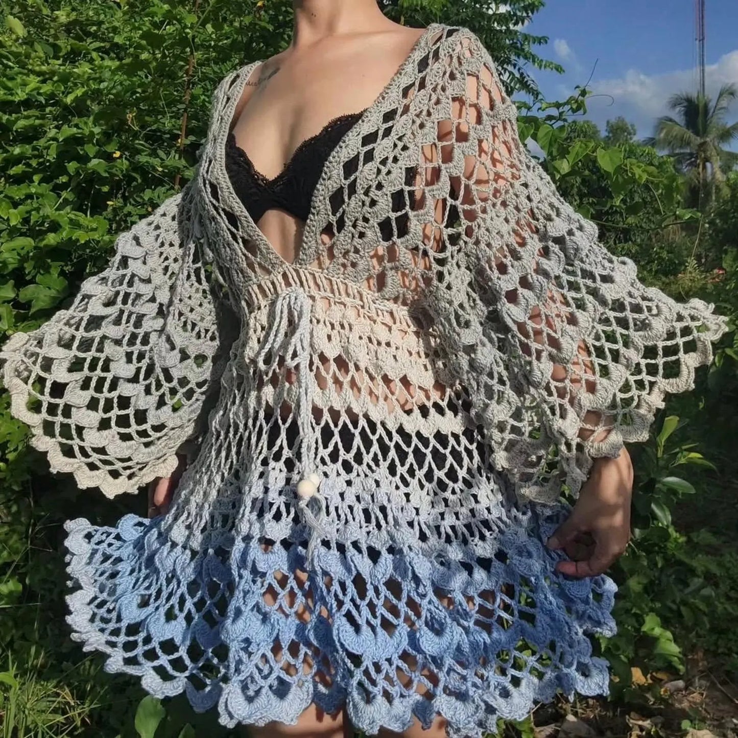 ☀️ Boho Summer Cover-Up Crochet Pattern (PDF)