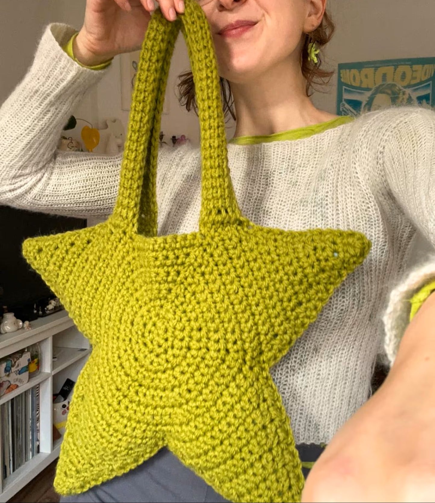 ⭐ Star Crochet Bag Pattern – Easy Beginner Tote ✨