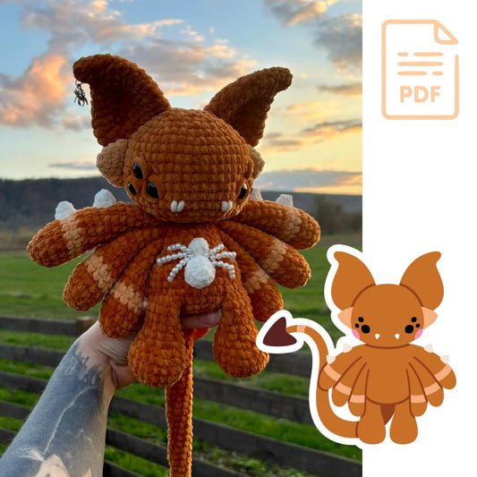 🕷️ Little Web Monster – Amigurumi Crochet Pattern 🧶