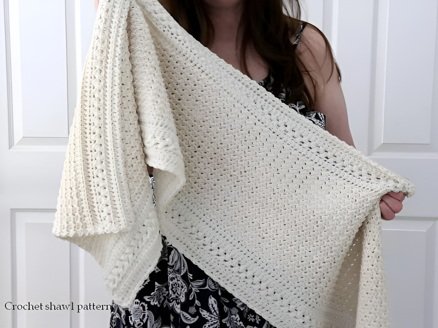 🤍 Meadow’s Embrace Shawl Crochet Pattern ✨🧶