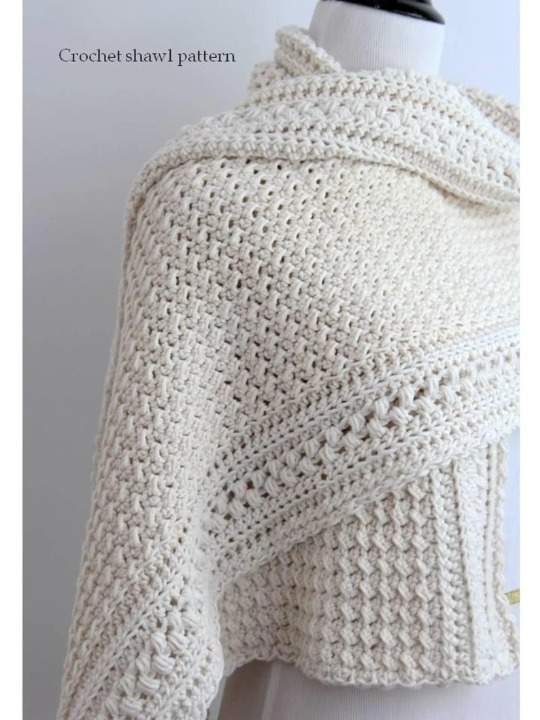 🤍 Meadow’s Embrace Shawl Crochet Pattern ✨🧶