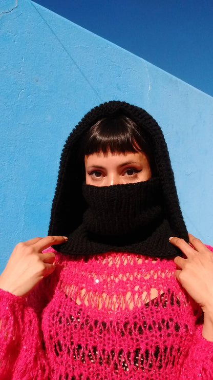 ❄️ Ultimate Winter Balaclava – Knit Hood + Mask Pattern 🧶