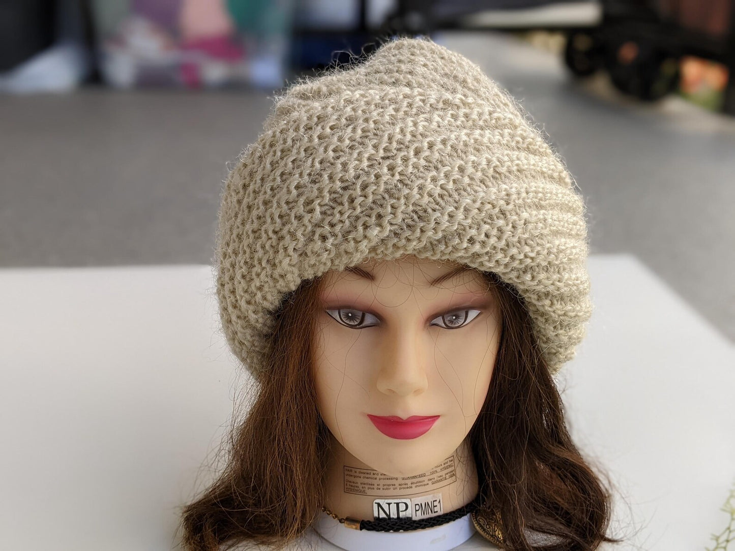 Flat Knit Diagonal Hat Pattern PDF
