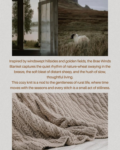 Golden Fields Textured Knit Blanket PDF