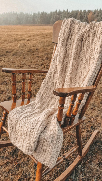 Golden Fields Textured Knit Blanket PDF