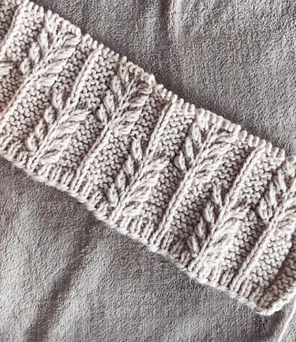 Golden Fields Textured Knit Blanket PDF