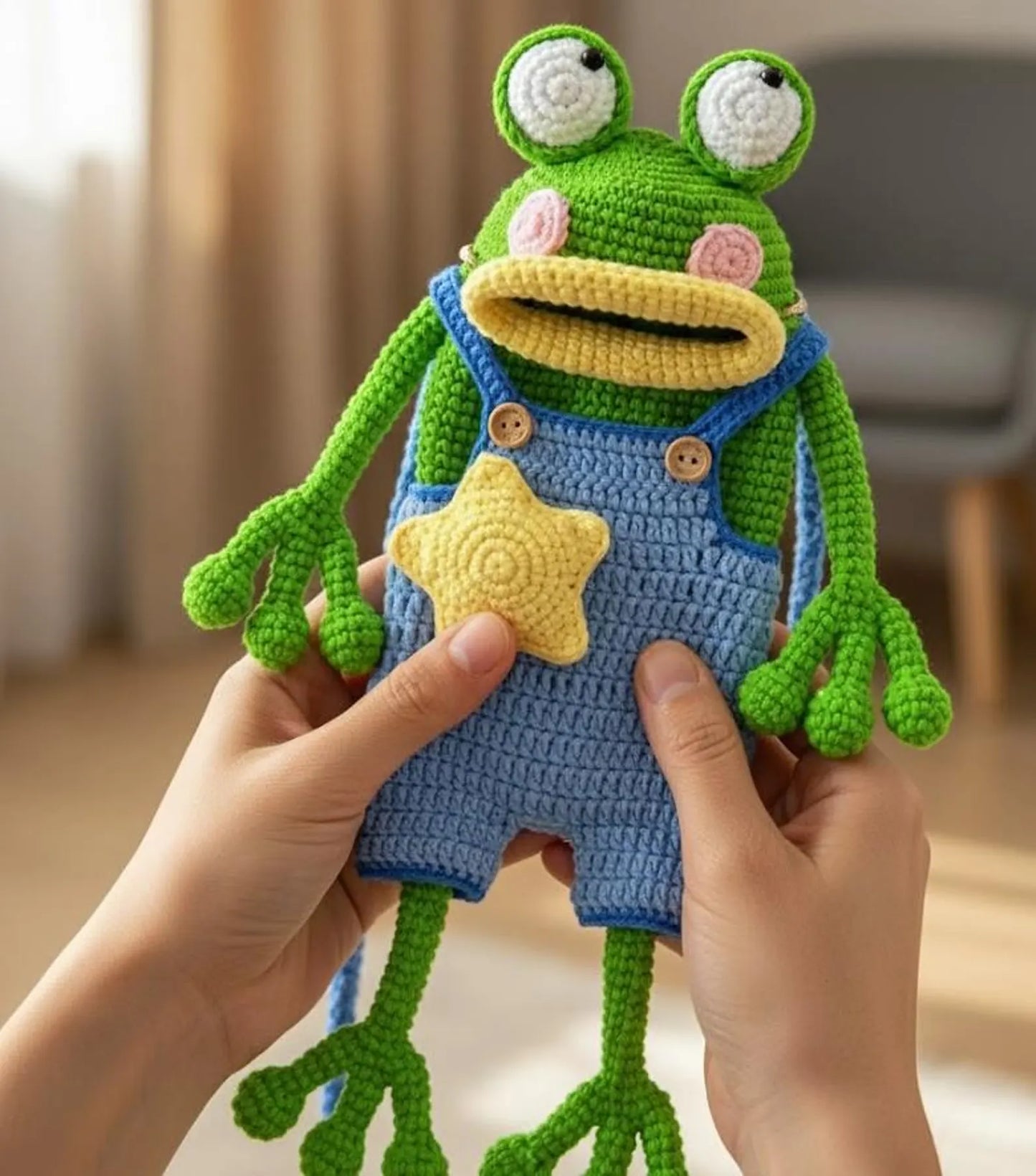 🐸 Frog Handbag Crochet Pattern PDF