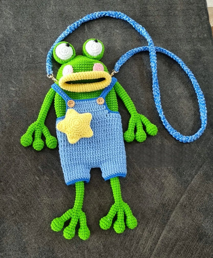 🐸 Frog Handbag Crochet Pattern PDF