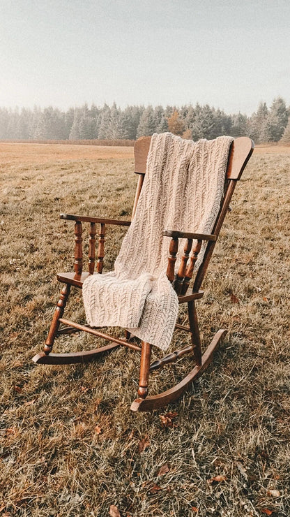 Golden Fields Textured Knit Blanket PDF